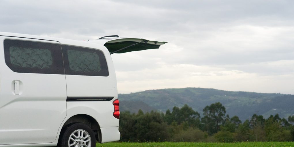 Camper van in a natural environment